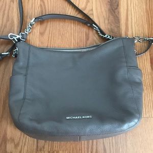 Michael Kors Bedford Medium Grey Leather Crossbody